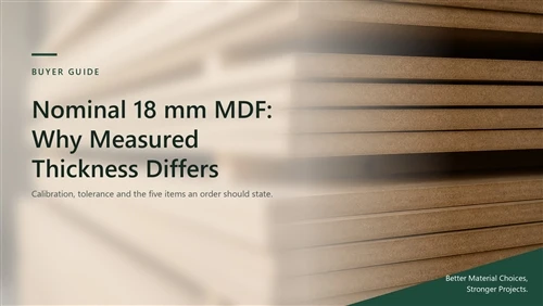Nominal 18 mm MDF: Why Measured Thickness Differs, And What The Order Should Say